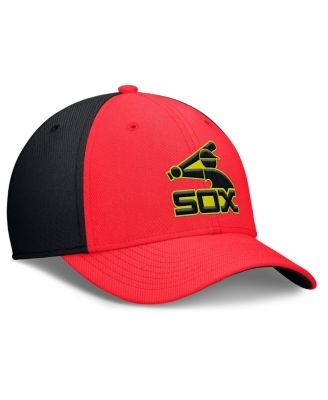 Men's Crimson/Black Chicago White Sox Neon 90s Rise Swoosh Flex Hat