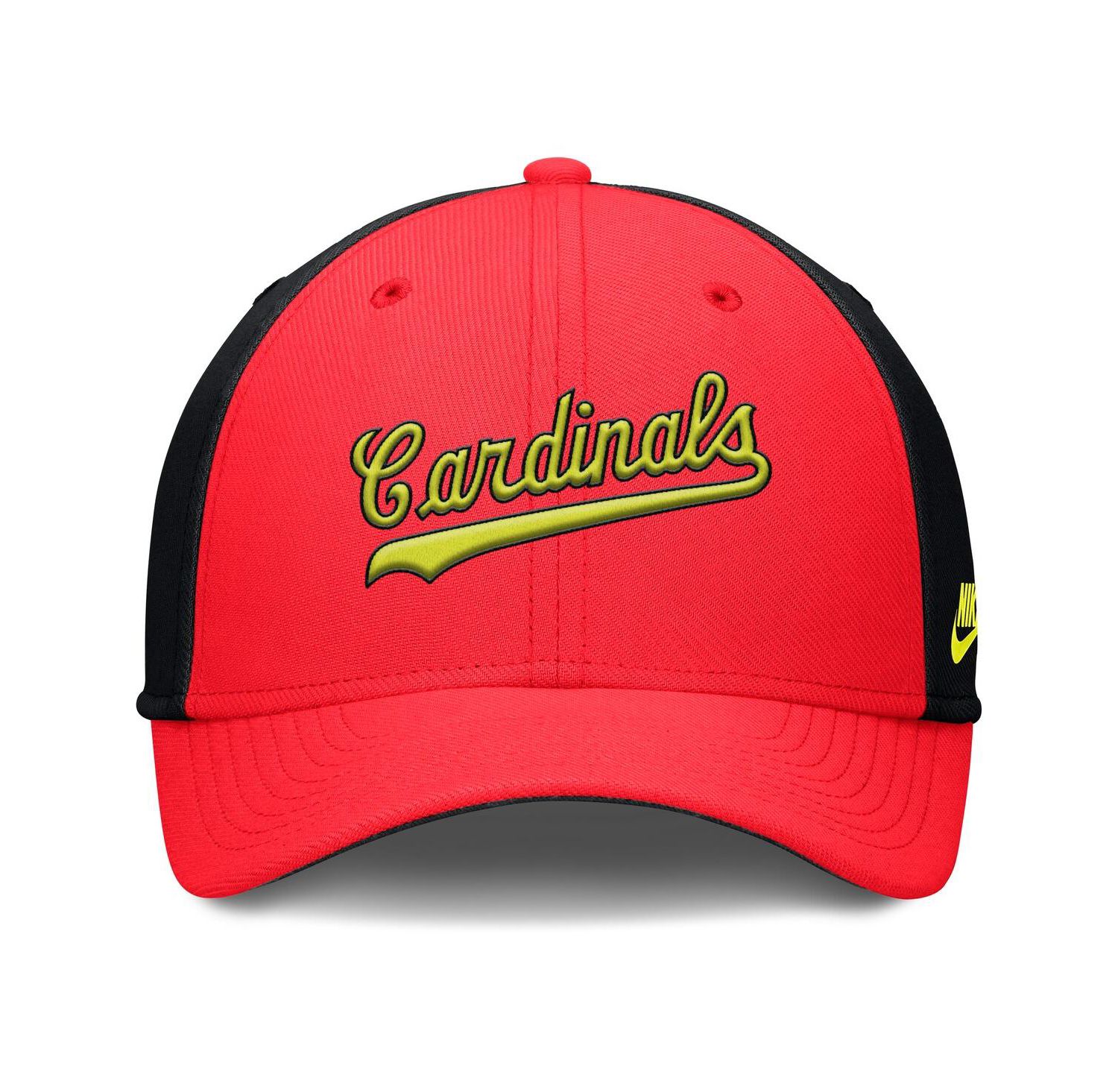 Men's Crimson/Black St. Louis Cardinals Neon 90s Rise Swoosh Flex Hat