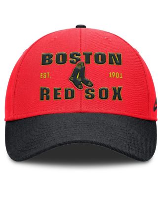 Men's Crimson/Black Boston Red Sox Neon 90s Rise Adjustable Hat