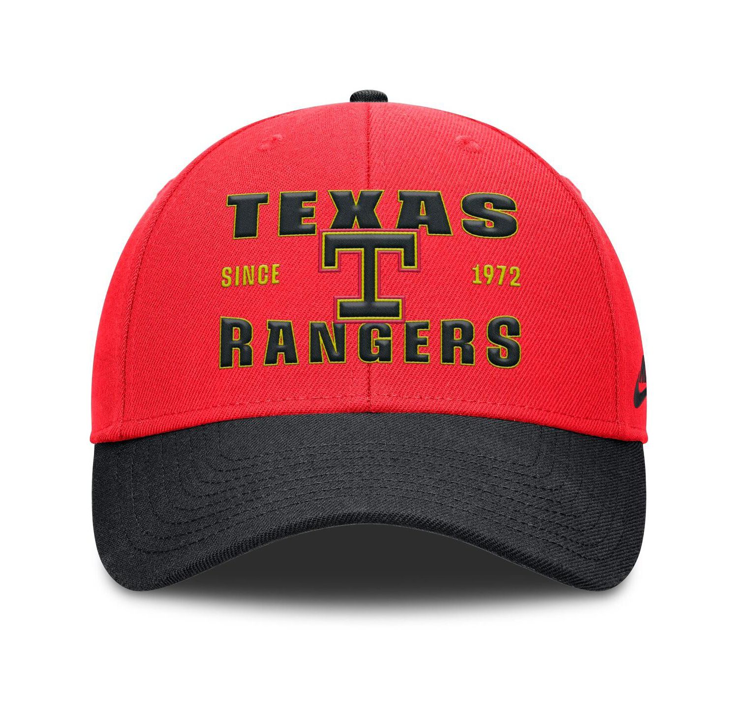 Men's Crimson/Black Texas Rangers Neon 90s Rise Adjustable Hat