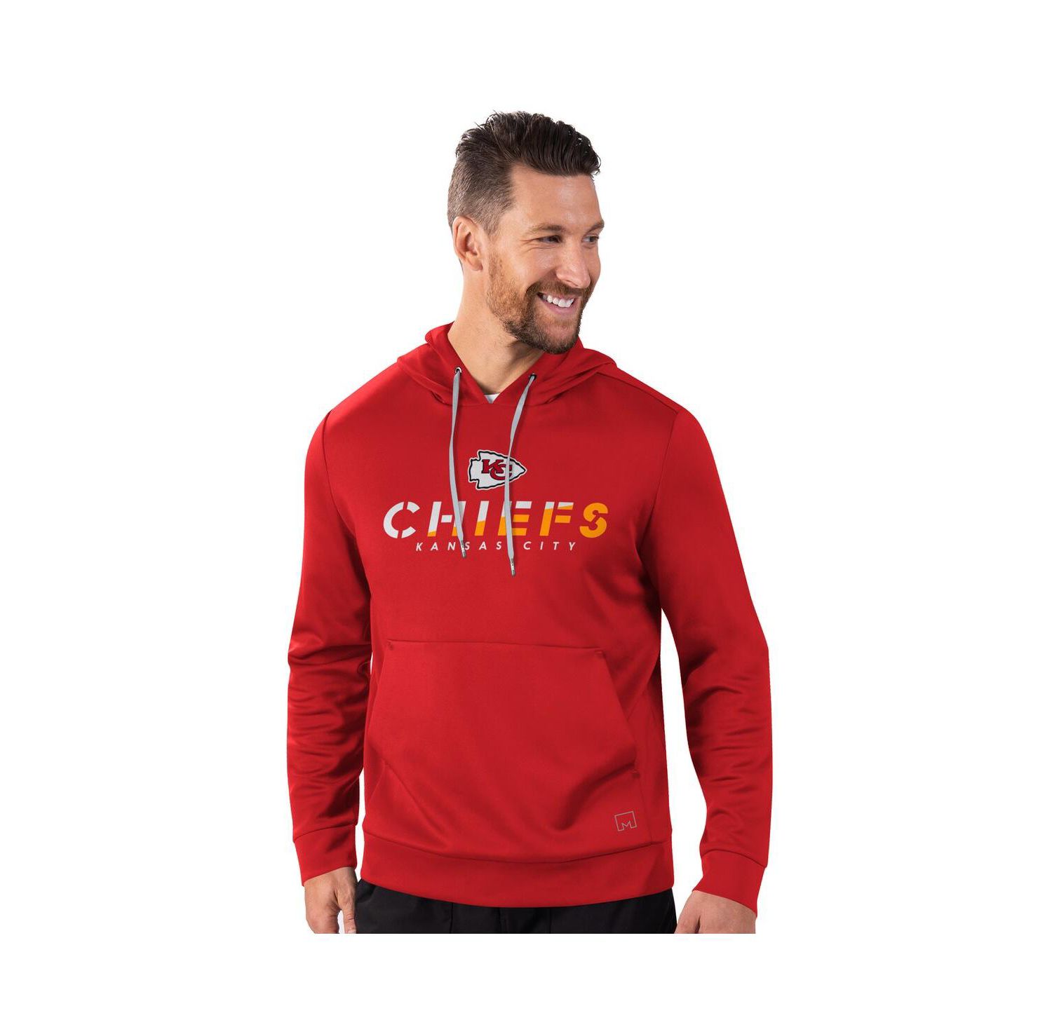Men's Red Kansas City Chiefs Performance Pullover Hoodie