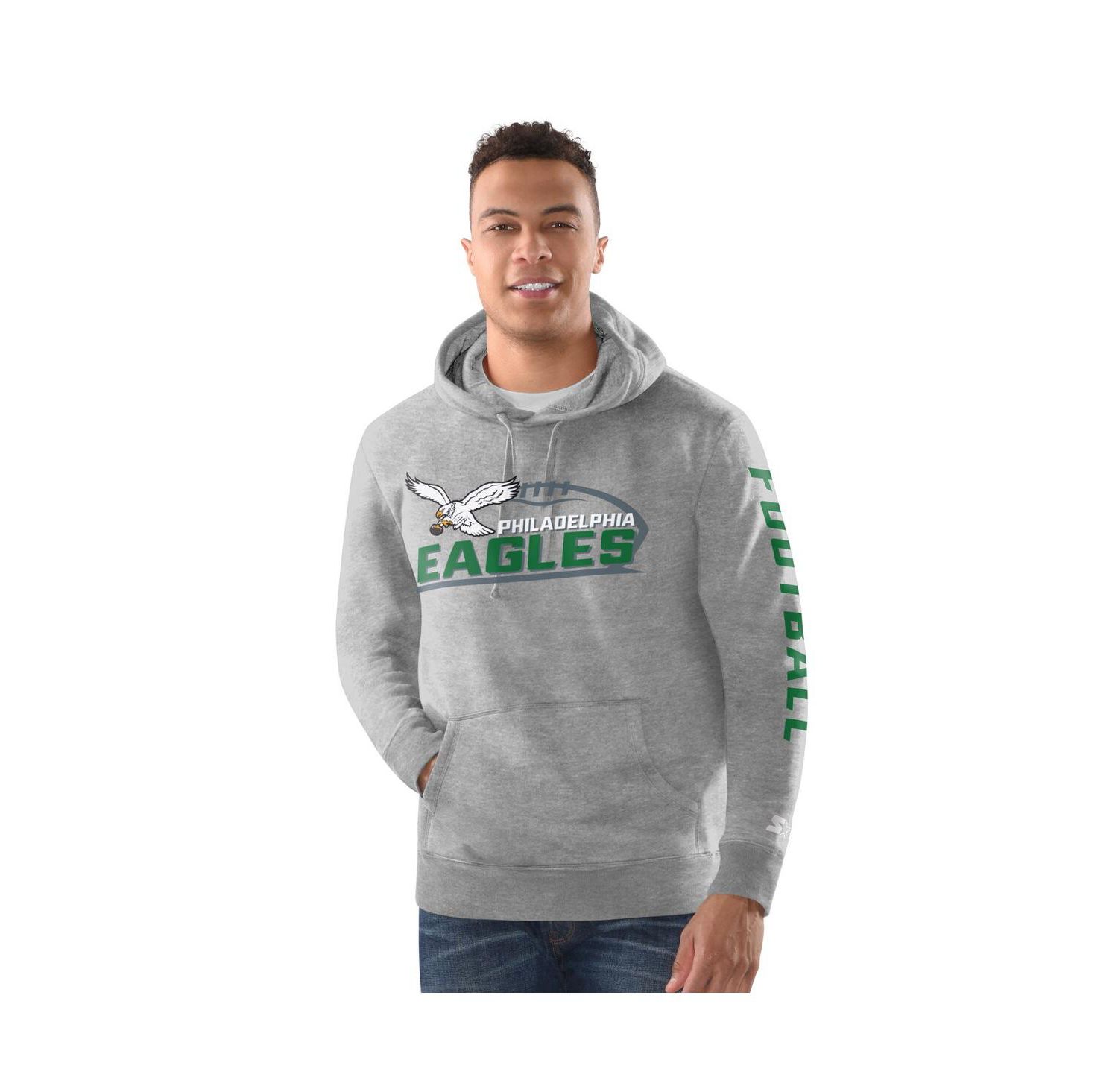 Men's Heather Gray Philadelphia Eagles Pullover Hoodie