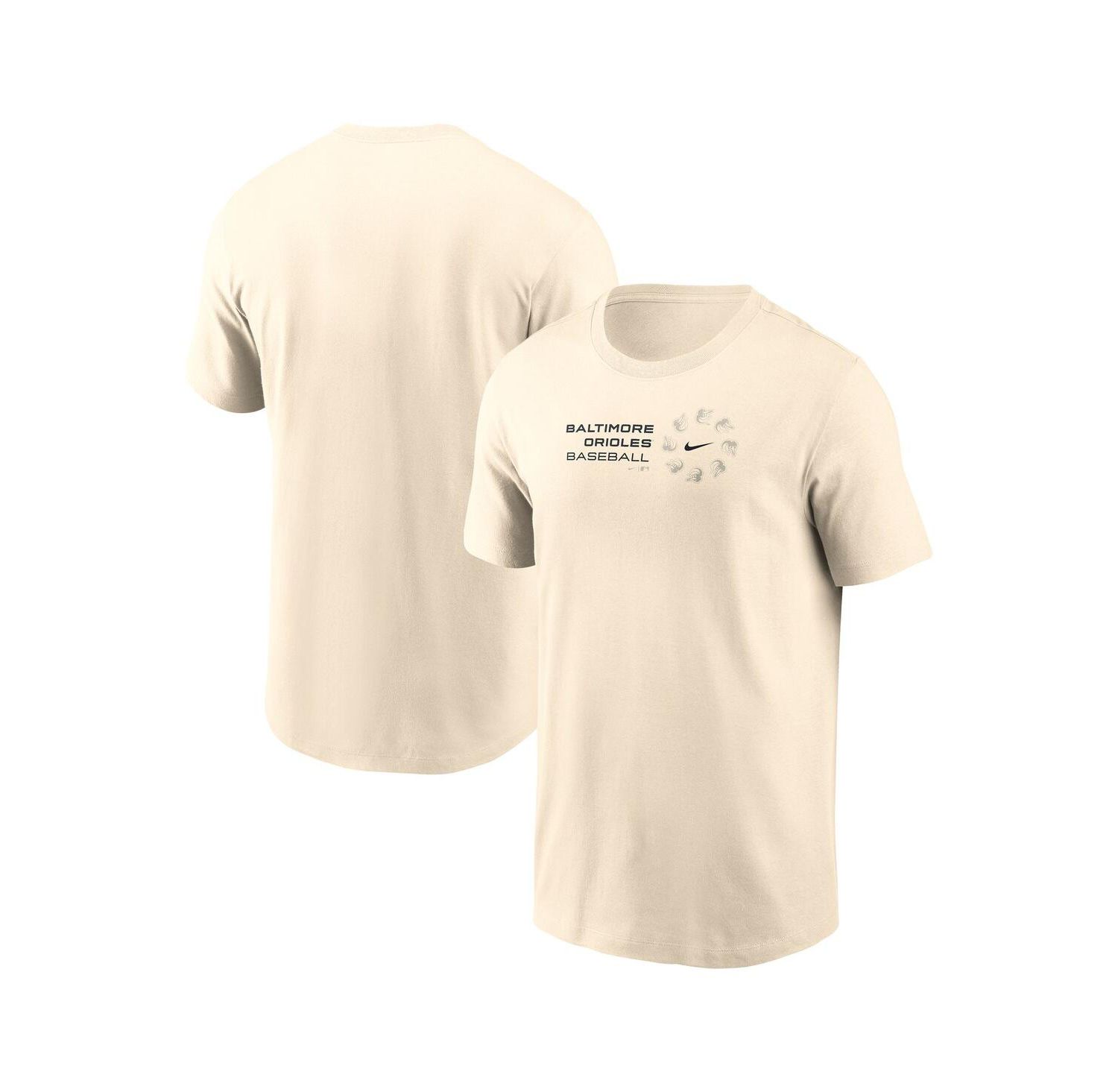 Men's Natural Baltimore Orioles Pinwheel Lockup T-Shirt