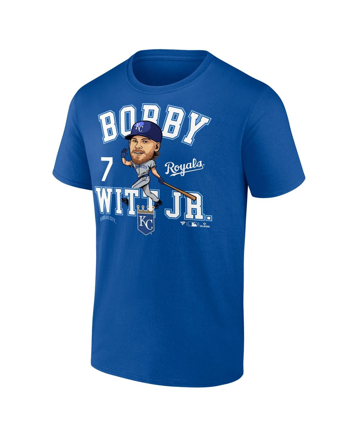 Fanatics Men's Bobby Witt Jr. Royal Kansas City Royals Hometown Caricature T-shirt In Blue