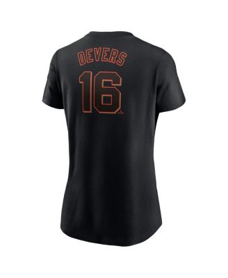 Women's Rafael Devers Black San Francisco Giants Name Number T-Shirt