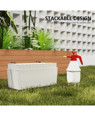 Railing Planter Box (2 Pack, 20 Inch), Rat Look,