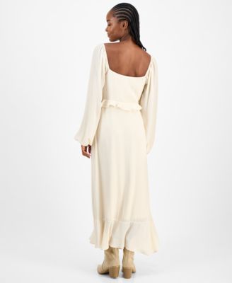 Women's Ruffle Long-Sleeve Maxi Dress, Macy's Exclusive