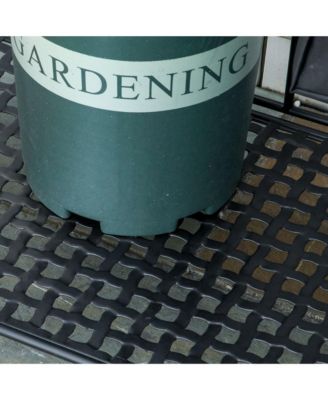 Folding Potting Bench Table Build-In Bag with Cover Black