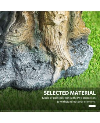 22.4" 3-Tier Outdoor Water Fountain with LED Lights, Pump