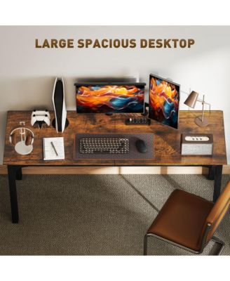71" Computer Desk, Study Desk with Metal Legs,
