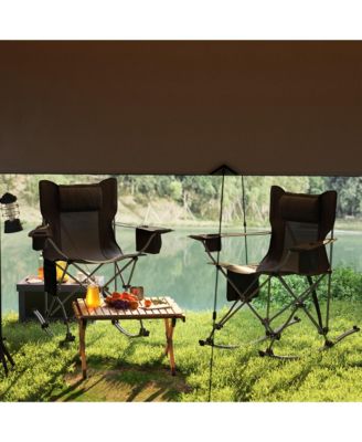 Camp Chairs for Adults, 2 Pack Outdoor Folding Chairs,