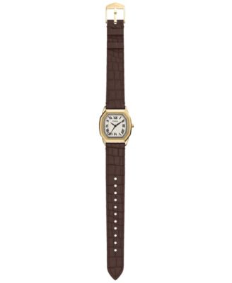 Women's Harlow Three-Hand Brown Croco Leather Watch, 27mm