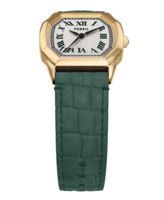 Women's Harlow Three-Hand Green Croco Leather Watch, 27mm