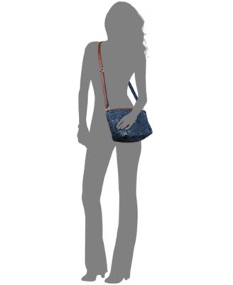 Andali Small Denim Woven Crossbody