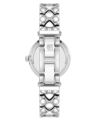 Women's Quartz Silver-Tone Crystal Accented Watch, 26mm