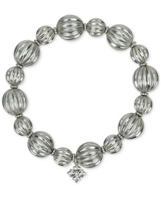 Patricia Nash - Rhodium Bead Stretch Bracelet