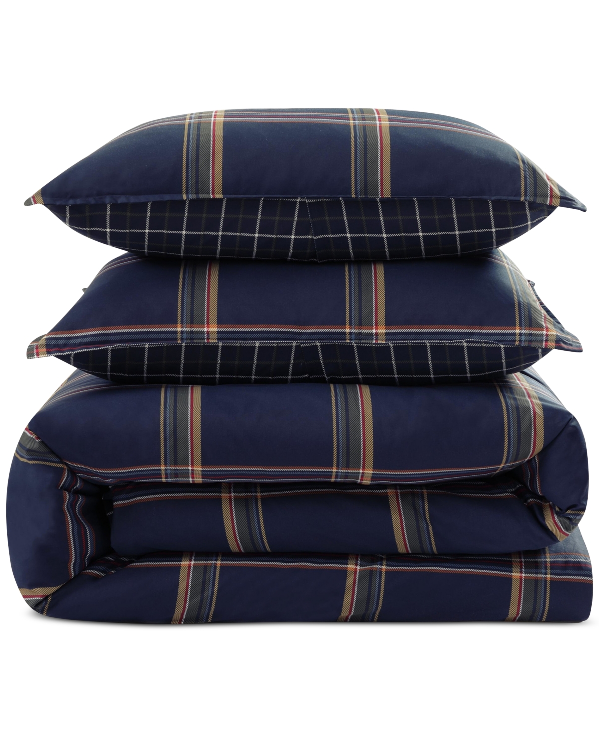Tommy Hilfiger Beacon Plaid Cotton 2-piece Comforter Set, Twin In Blue