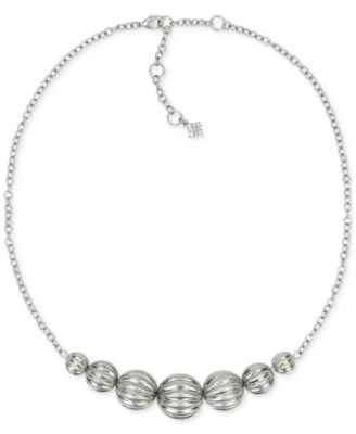 Patricia Nash - Rhodium Bead Single Strand Necklace
