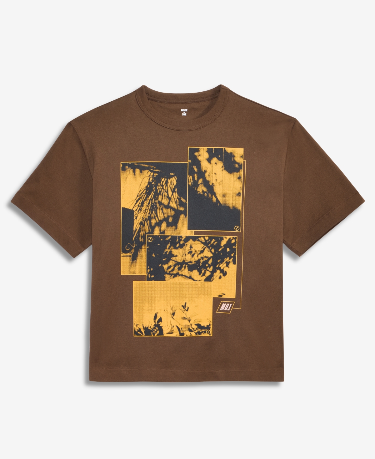 Mode Of One Men's Relaxed-fit Digital Photo Print T-shirt, Macy's Exclusive In Brown