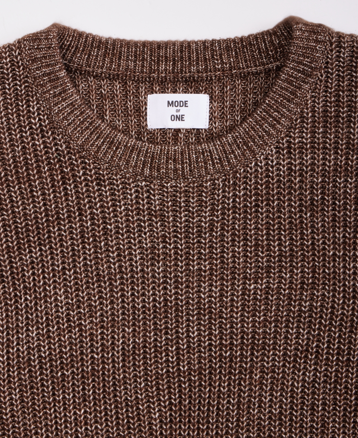 Mode Of One Men's Long-sleeve Relaxed Crewneck Sweater, Created For Macy's In Brown