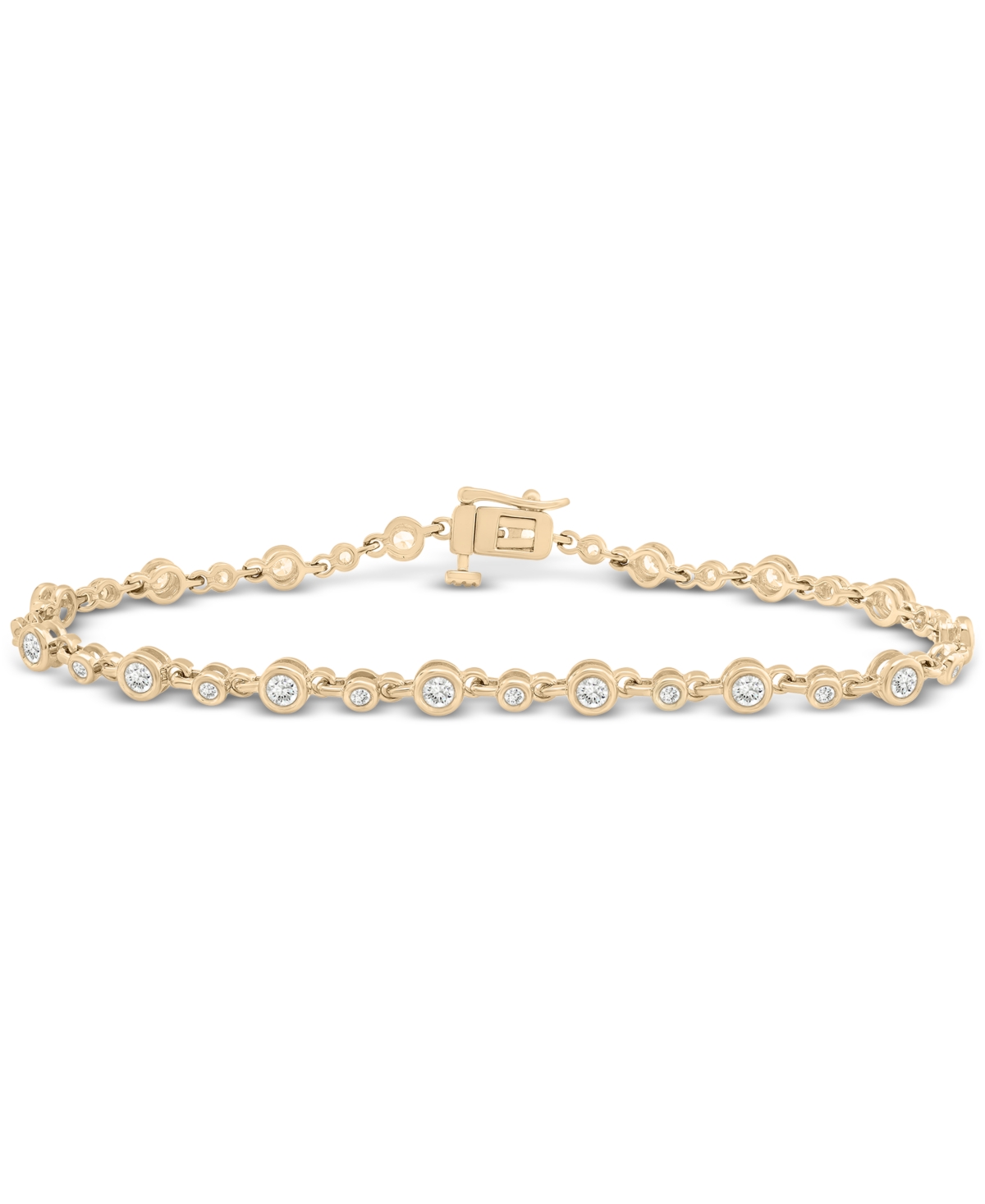 Wrapped In Love Diamond Bezel Tennis Bracelet (1 Ct. T.w.) In 14k Gold, Exclusively At Macy's