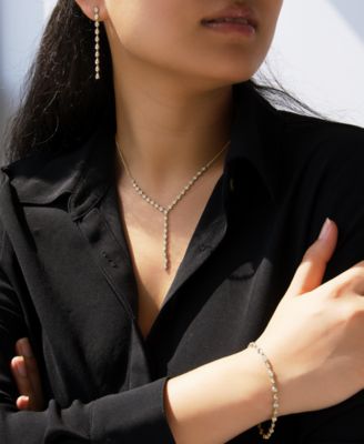 Wrapped In Love Diamond Bezel Lariat Necklace Tennis Bracelet Drop Earrings Collection In 14k Gold Exclusively At Ma In Gold