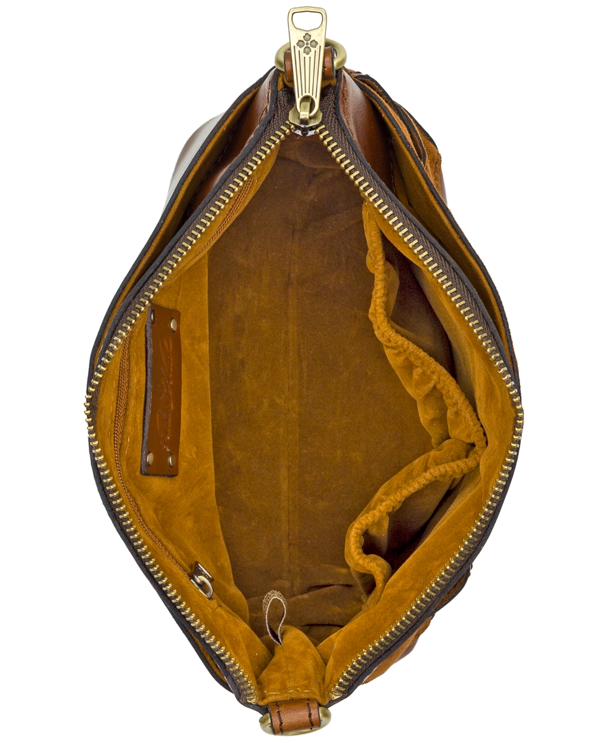 Patricia Nash Arlee Small Leather Weave Crossbody In Brown