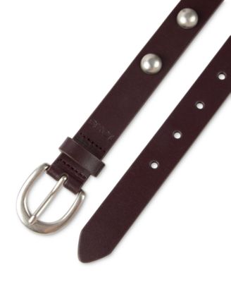 Skinny Studded Casual Leather Belt