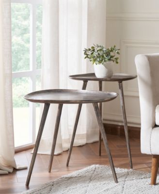 20.5" Bali Metal Tall End Table