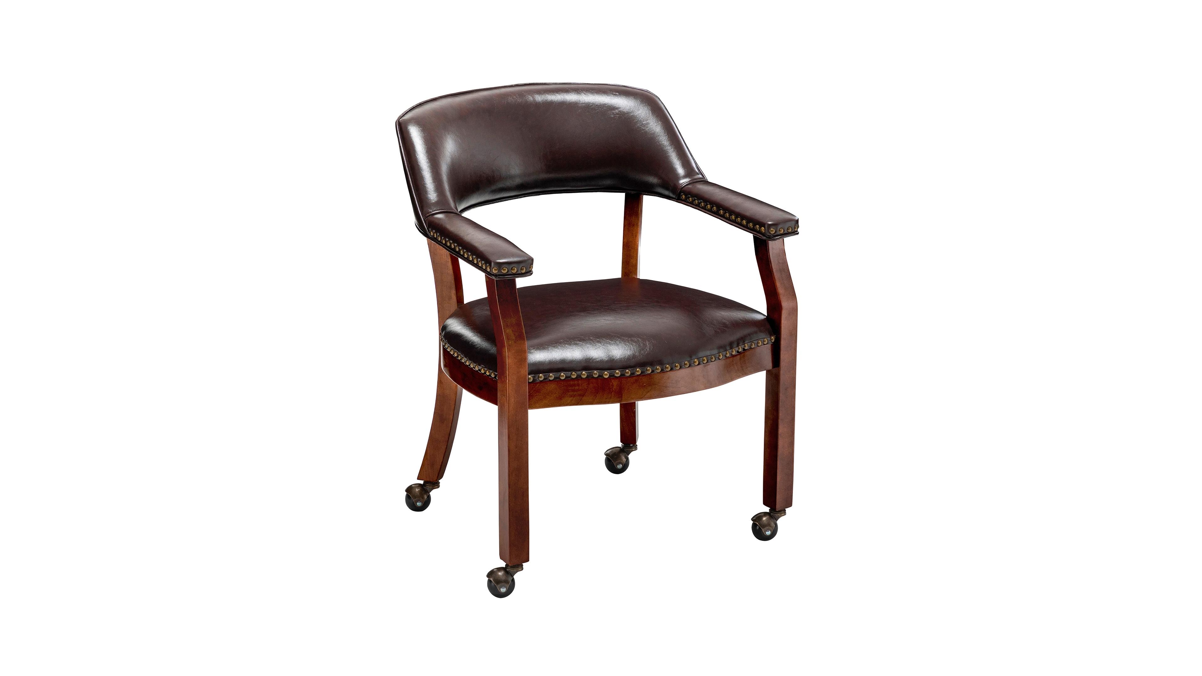 Convenience Concepts 26.25" Faux Leather Take a Seat Dillon Armchair with Wheels
