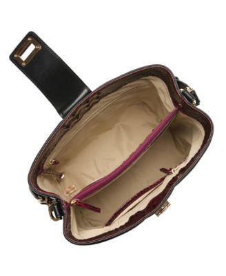 Celina Medium Leather Towers Bucket Bag