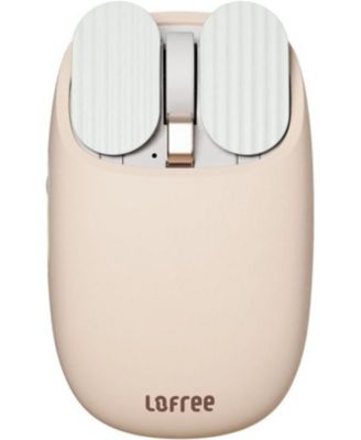 Wavy Chips Dual-Mode Wireless Mouse, 5 Adjustable DPI Levels, 50-Day Battery Life, Milk Tea Color, for Windows, MacOS, iOS, Android