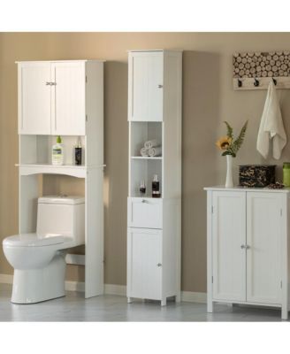 Tall Standing Bathroom Linen Tower Storage Cabinet for Bathroom and Vanity
