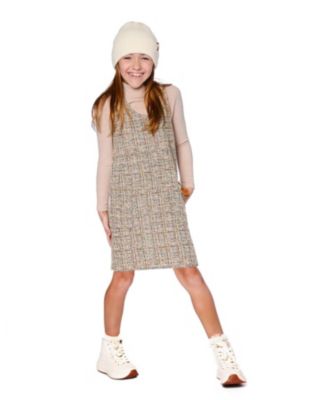 Girl Tweed Jumper Beige and Black - Toddler|Child