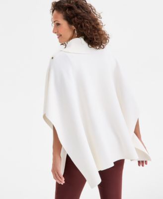 Women's Cowl-Neck Button-Detail Poncho, Macy's Exclusive 