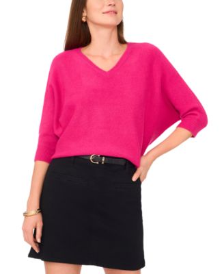 Vince Camuto - Women's V-Neck Dolman-Sleeve Sweater