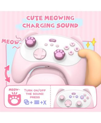 Wireless Controller with Charging Dock – Multi-Platform Gamepad for PC, Switch, Android, iOS, Turbo, Macro, 6-Axis Motion, Rumble, for Small Hands