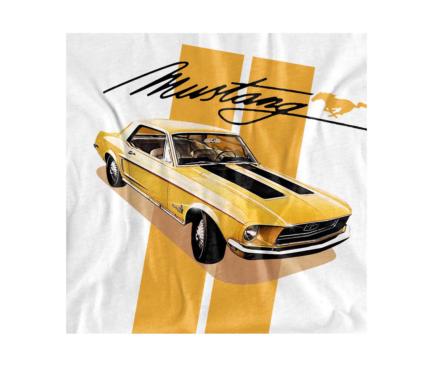 Мужская футболка Mustang Big & Tall Ford Stang Stripes, цвет: Белый — фото 3