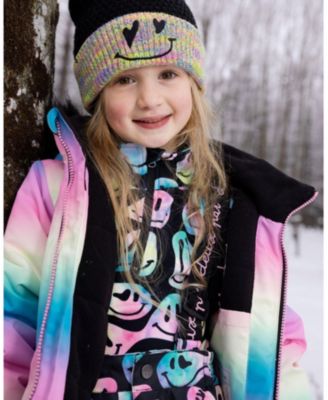 Girl Two-Piece Thermal Underwear Set Smiley Face Girl - Child