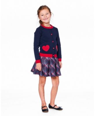 Girl Pleated Milano Skirt Red and Navy Plaid - Toddler|Child