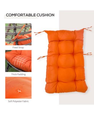 Outdoor Indoor, Teardrop Egg Chair, Cushion, Plastic Rat,