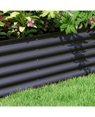 Galvanized Raised Garden Bed Planter Box, 7.9' x 2' x 1.4',