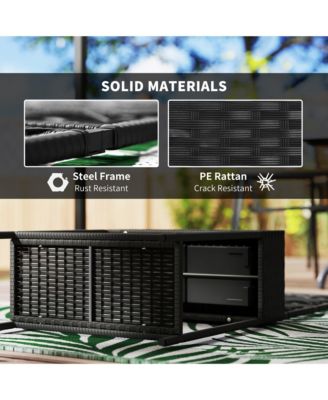 Rat Raised Planter Box with Trellis and Storage Shelf,21.7" L x 10.2" W x 52.4" H