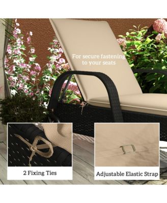 2PCS Chaise Lounge Chair Cushion, 76" x 23",