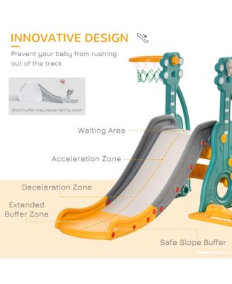 Toddler Swing and Slide Set with Basketball Hoop, Guitar Theme,