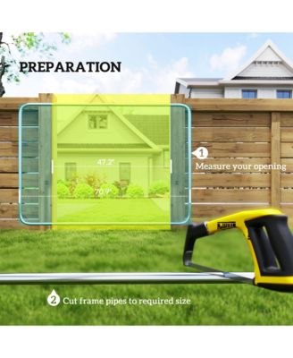 Chain Link Fence Gate, Galvanized Steel Garden Gate,