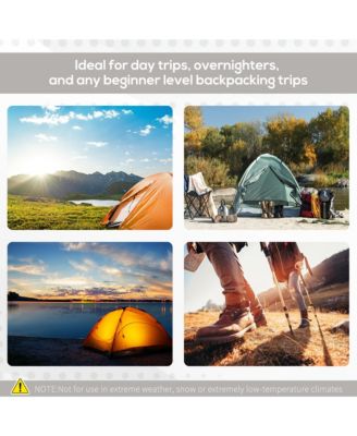 2-3 People Pop Up Camping Tent Waterproof Automatic Instant Tent Portable Cabana Beach Tent with Rainfly, Carry Bag, Windows and Doors, Outdoor Camping Hiking Indoor