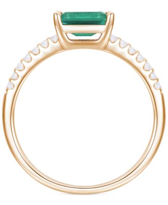 Ruby (1 ct. t.w.) & Diamond (1/4 ct. t.w.) Double Row Ring in 14k Gold (Also in Emerald & Sapphire)