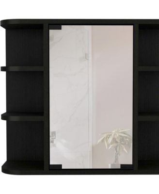 Wall Mounted Bathroom Cabinet with 6 Storage Shelves for Toiletries and Essentials