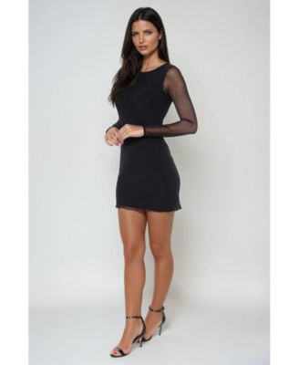 Women's PowerMesh Long Sleeve T-shirt Dress